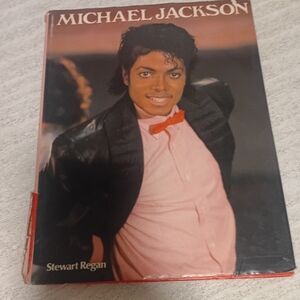 Vingage Michael Jackson Hardcover Book with Pink Cover and Black Jacket Photo